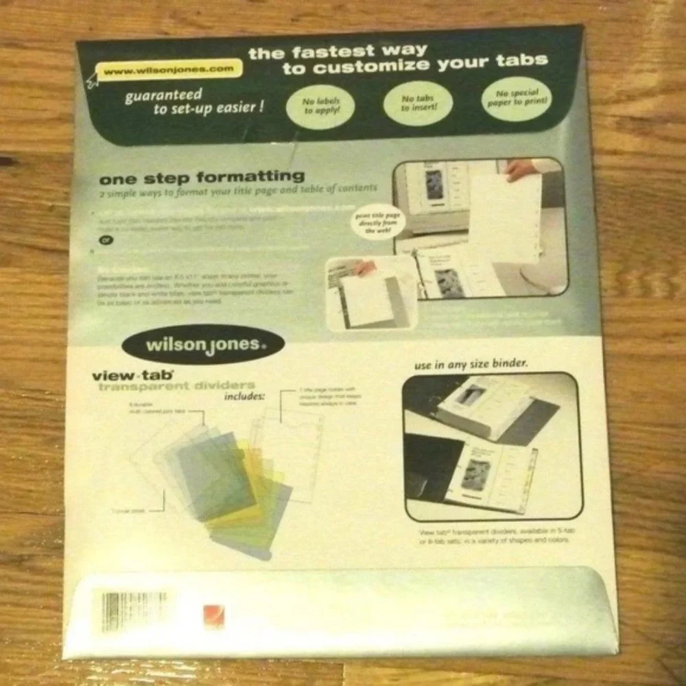 Tab Transparent Dividers- 8 Tabs Letter size